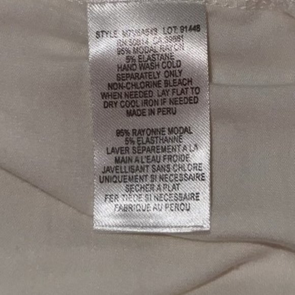 TAHARI Off-White 3/4 Sleeve V-Neck Top - Size Large - Picture 4 of 4